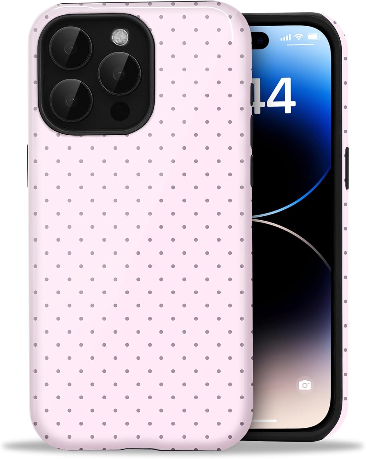for iPhone 12/12 Pro Cute Polka Dot Phone Case, Yellow