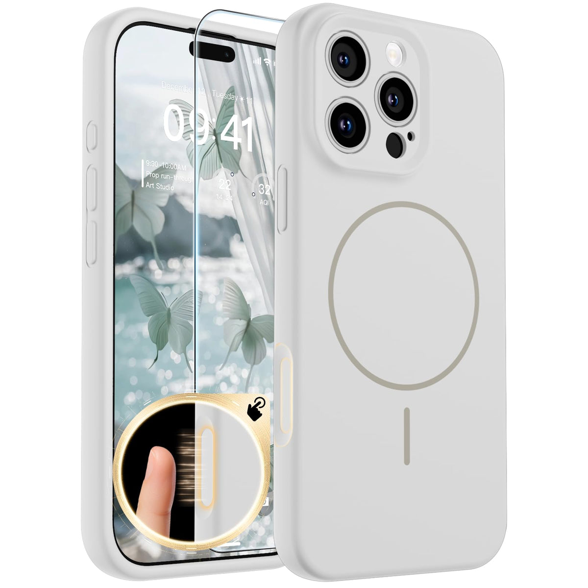 SUPFINE Silicone & Magnetic for iPhone 16 Pro Case