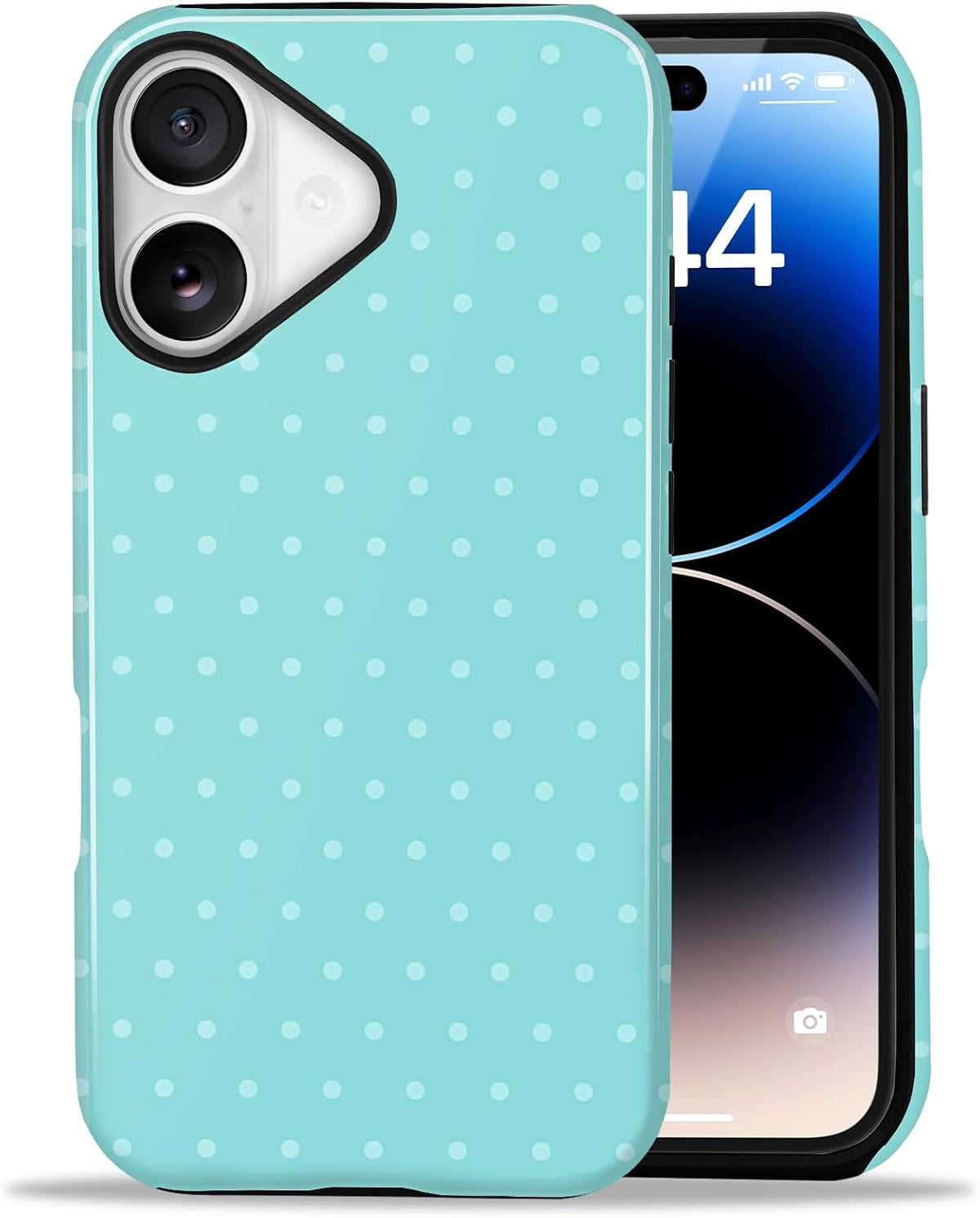 for iPhone 12/12 Pro Cute Polka Dot Phone Case, Yellow