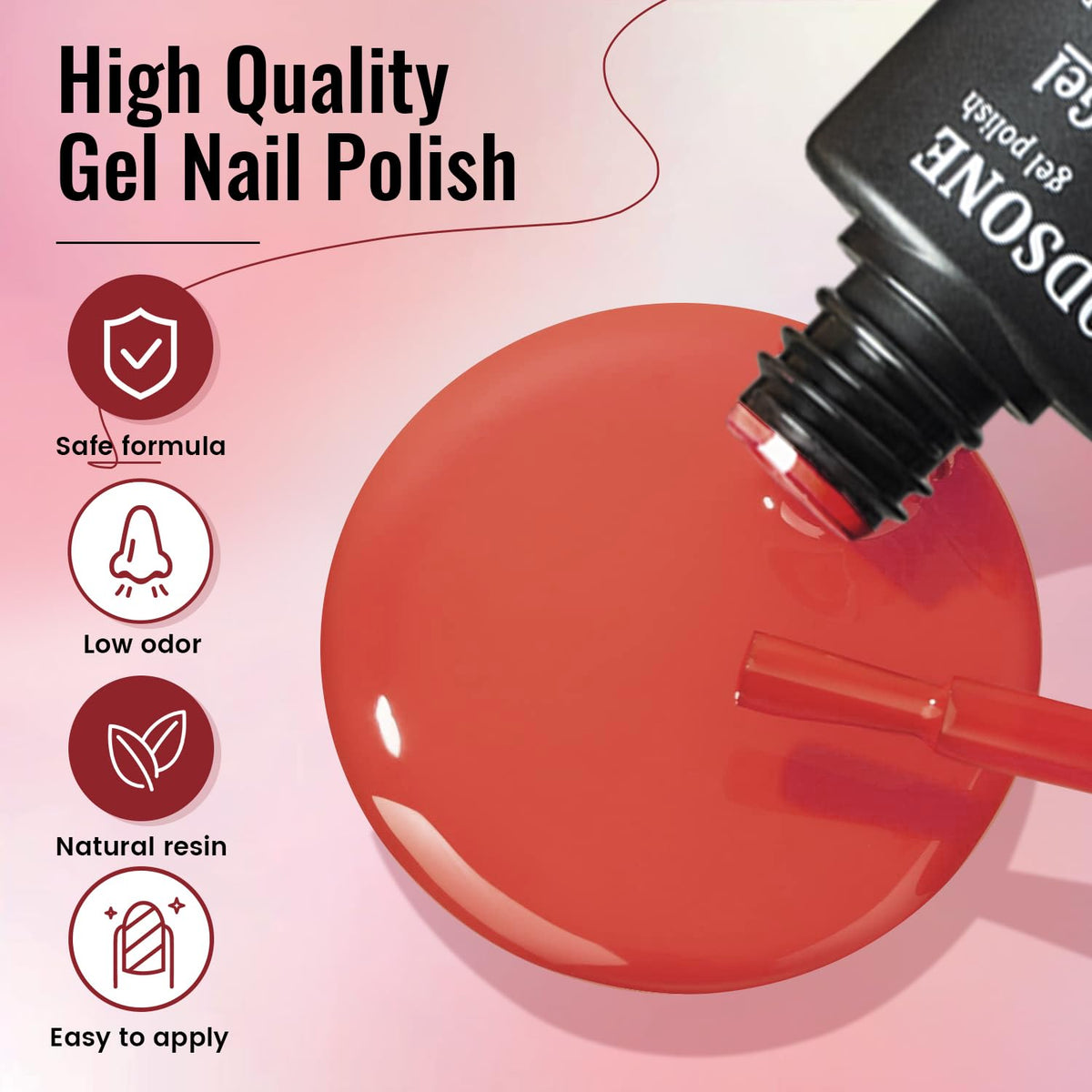 JODSONE 23 PCS Gel Nail Polish Set with Base Glossy and Matte Top Coat Multicolored Gel Nail Long Lasting Suitable for All Seasons