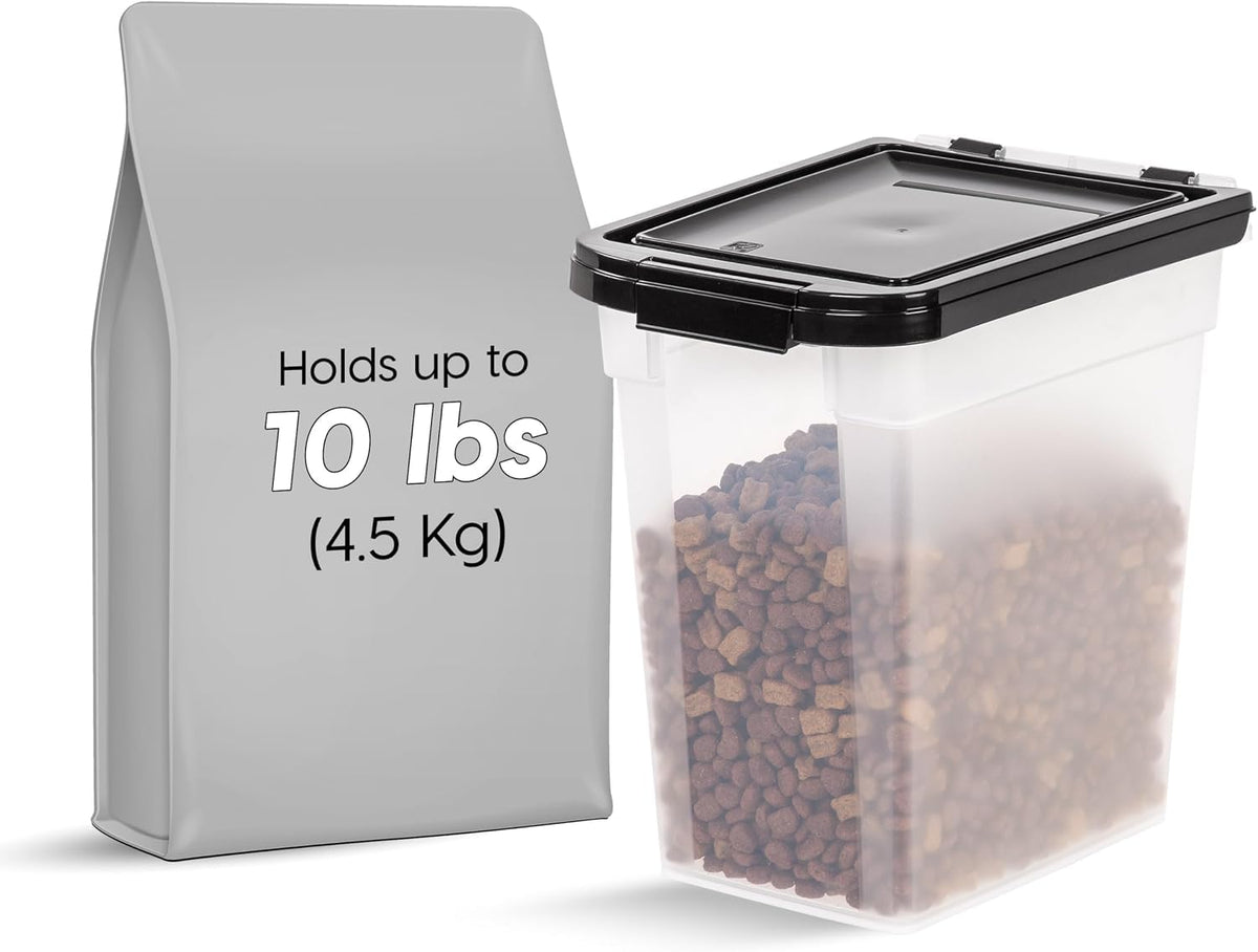 IRIS USA Dog Food Storage Container, Airtight, 30 lb Capacity, Wheels