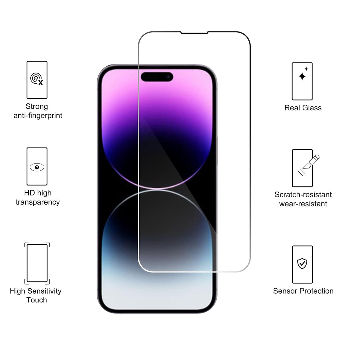 Ailun Screen Protector + Camera Lens Protector for iPhone 16 Pro Max