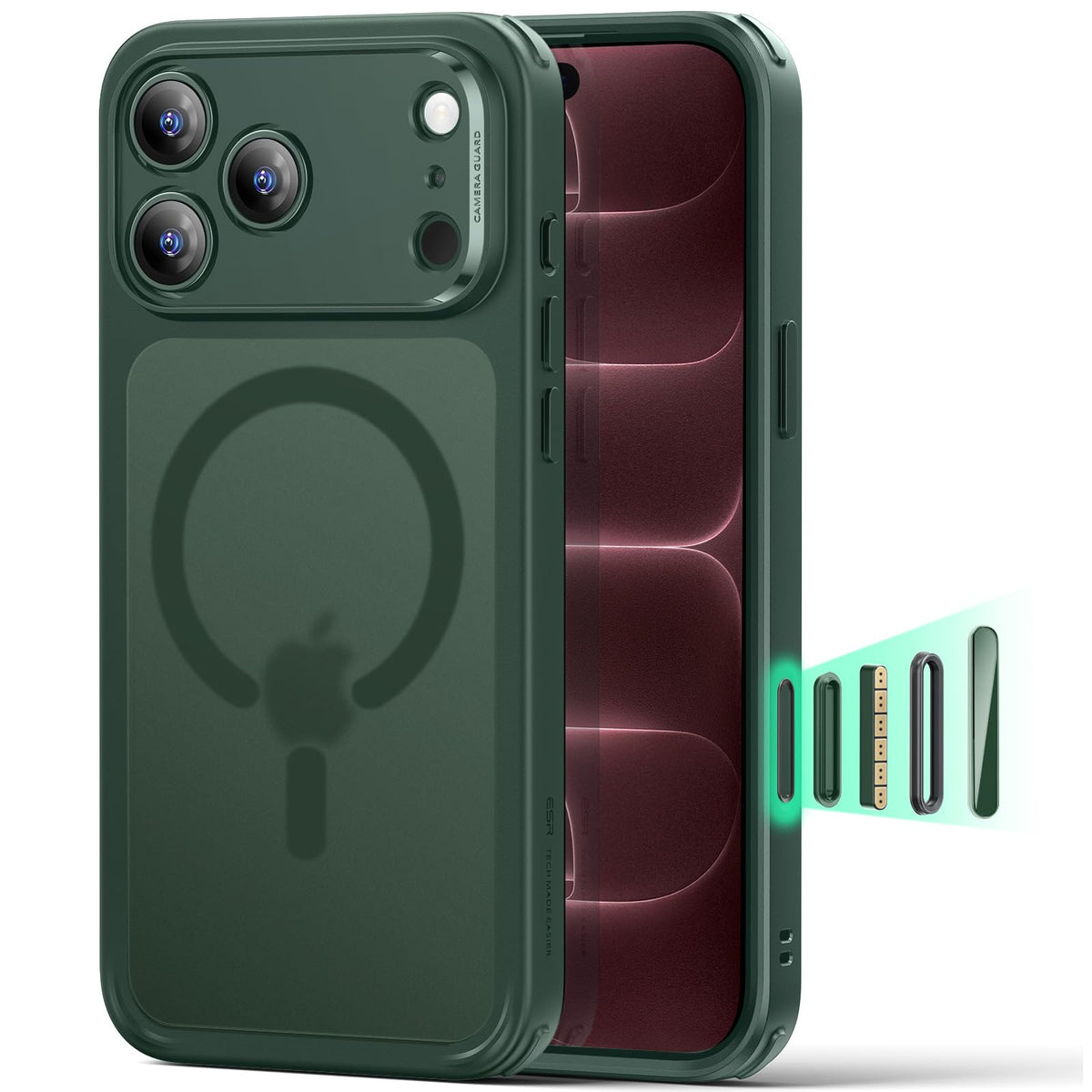 ESR Classic Hybrid for iPhone 18 Pro Max/17 Pro Max Case, Frosted Black
