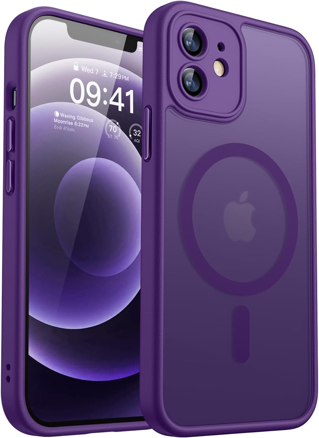 CANSHN Magnetic Shockproof for iPhone 16 Plus Case, Deep Green