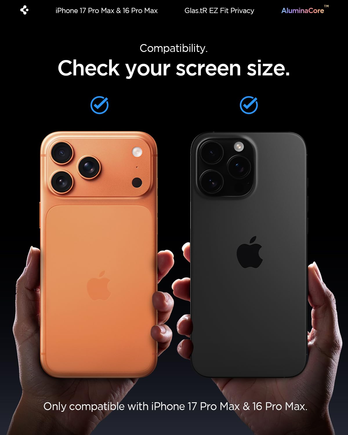 Spigen Privacy Filter Tempered Glass Screen Protector for iPhone 18 Pro Max