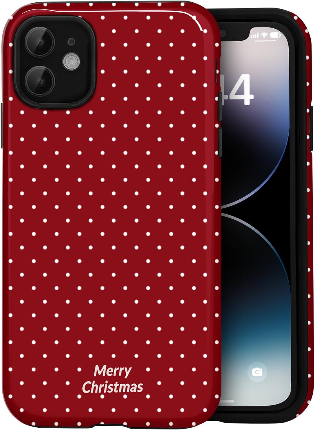 for iPhone 12/12 Pro Cute Polka Dot Phone Case, Yellow