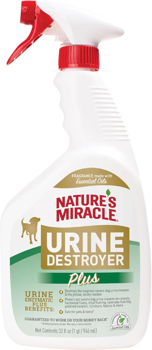 Nature's Miracle Dog Urine Destroyer Plus, Enzymatic Cleaner, 32 oz