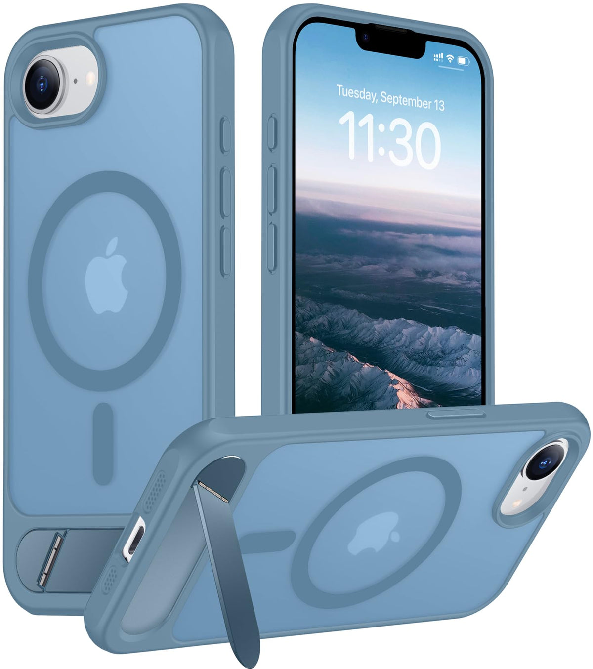 Temdan Magnetic Compatible with iPhone 16 Pro Max Case, [Built-in Invisible Kickstand][Compatible with MagSafe] [Military Grade Shockproof] Slim Translucent Matte Phone Case for iPhone 16 Pro Max 6.9"