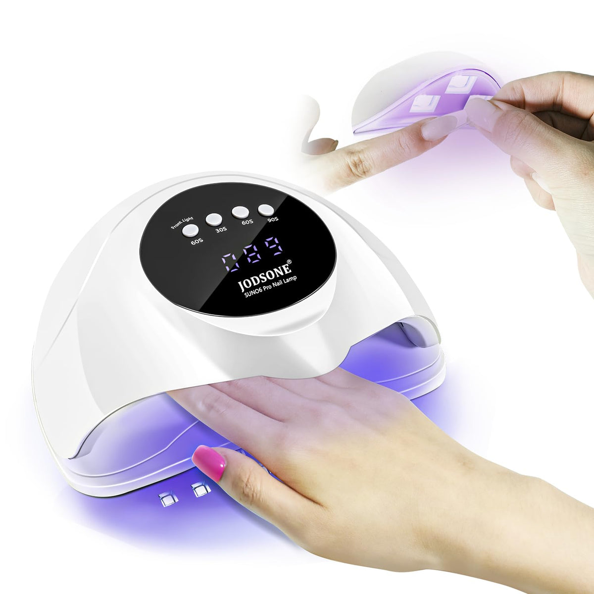 JODSONE Gel Nail Kit,210Pcs BS-74 Short Almond Nail Tips with U V Light