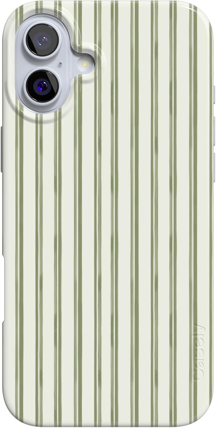 Casely iPhone 17 Case | Pastel Picnic | Blue Gingham | Compatible with MagSafe | Classic Ultra Thin Design
