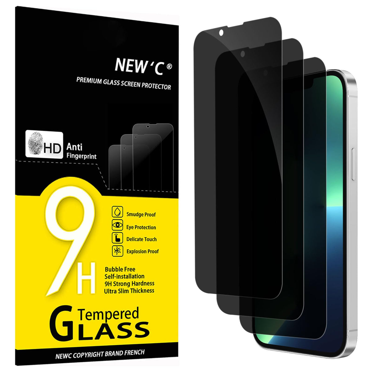 NEW'C for iPhone 17 Pro Max, iPhone 16 Pro Max Screen Protector HD Clear