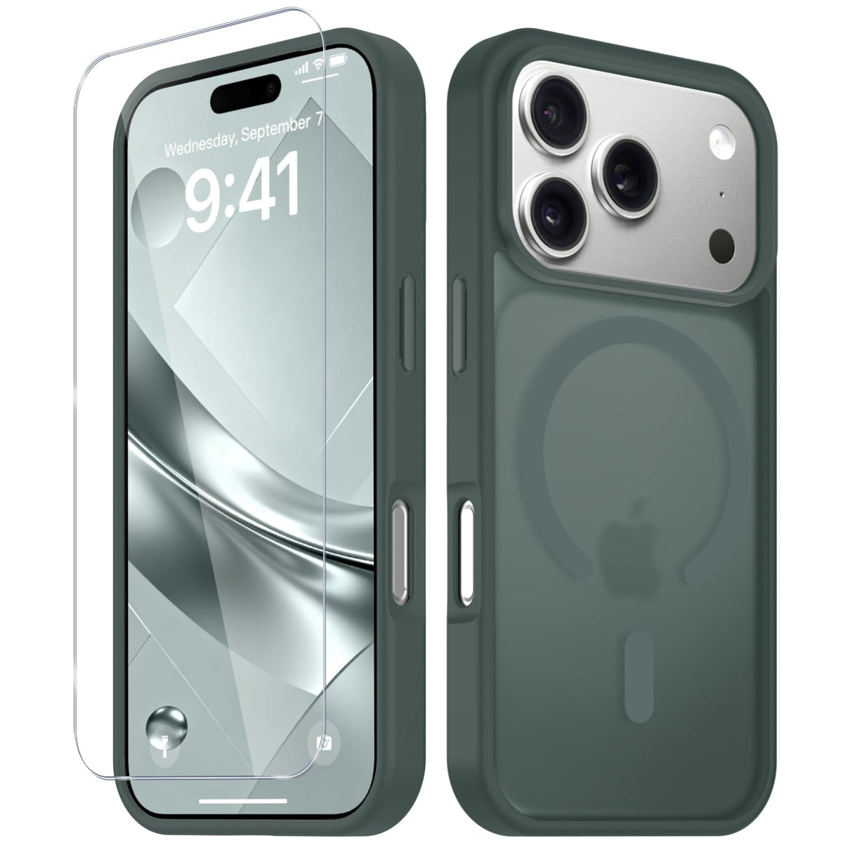 YENAPOON for iPhone 16 Plus Case, Matte Magnetic Phone Cover, Pink