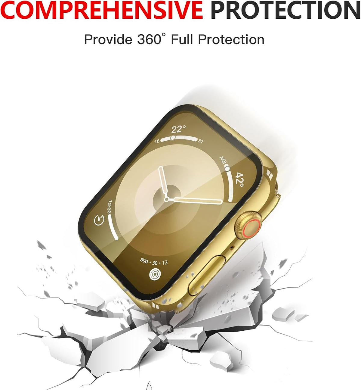 Misxi 2-Pack Waterproof Hard Case for 46mm Apple Watch Series 12 (2026)
