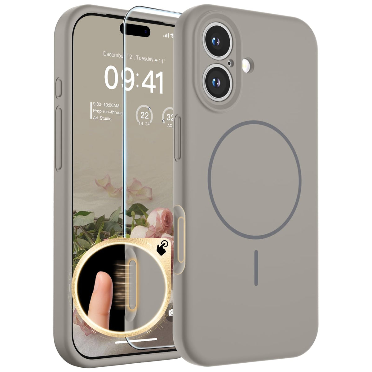 SUPFINE Silicone & Magnetic for iPhone 16 Pro Case
