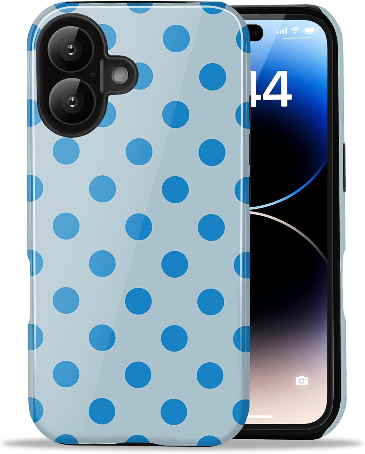 for iPhone 12/12 Pro Cute Polka Dot Phone Case, Yellow