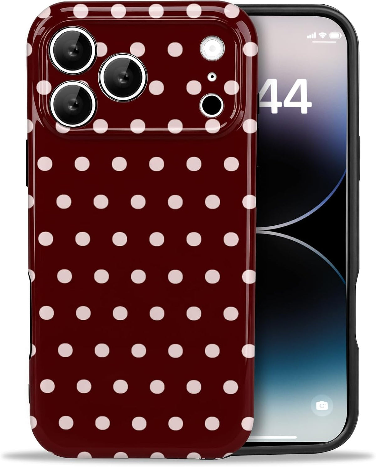 for iPhone 12/12 Pro Cute Polka Dot Phone Case, Yellow