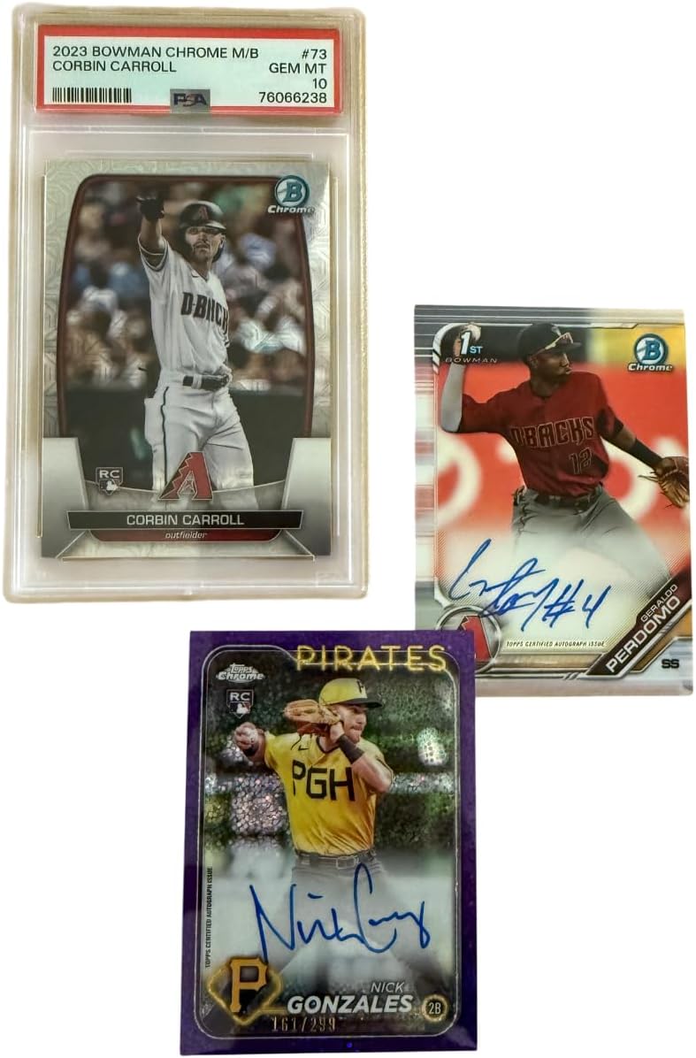 High Cheese Baseball Triple Play Mystery Pack with 1 PSA Graded Card, 2 Autographed Baseball Cards