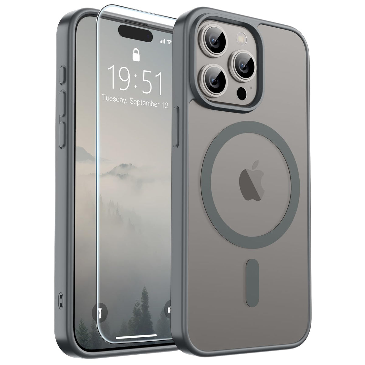 SUPFINE Magnetic for iPhone 13 Case/iPhone 14 Case Black