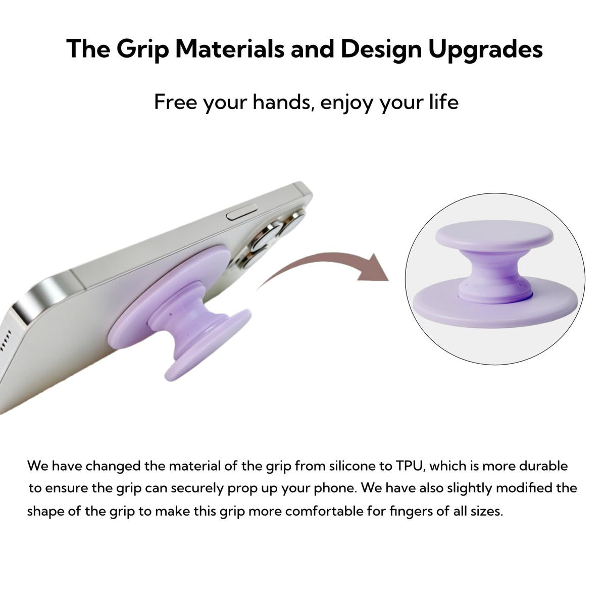 Grippopso Expandable Collapsible Mobile Phone Grip Stand Holder, Sky Blue