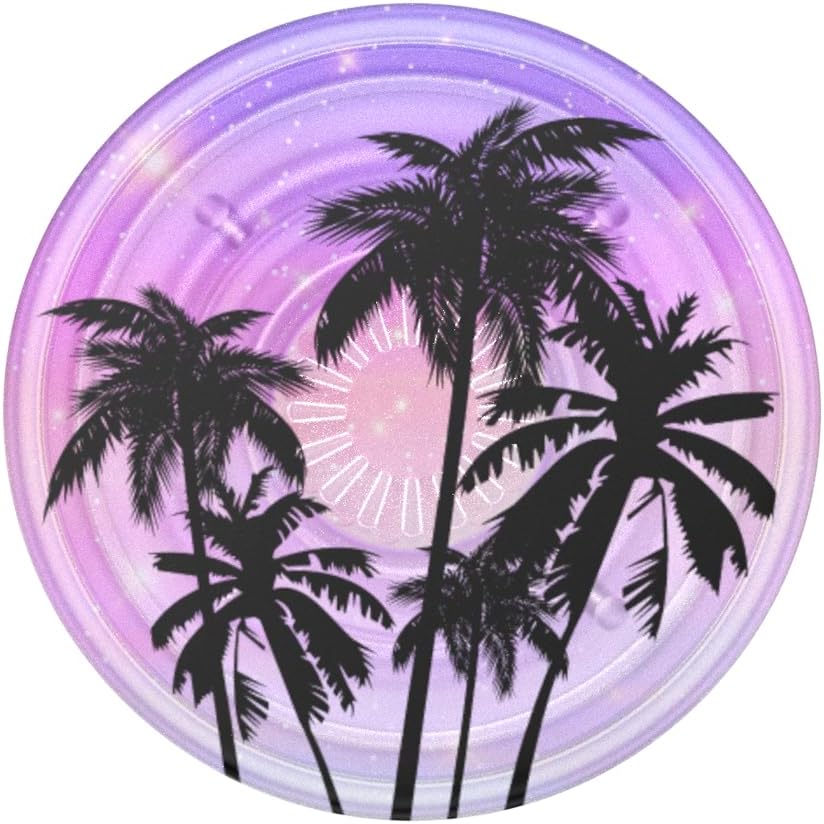 PopSockets Phone Grip for MagSafe, Magnetic Holder- Purple Fields