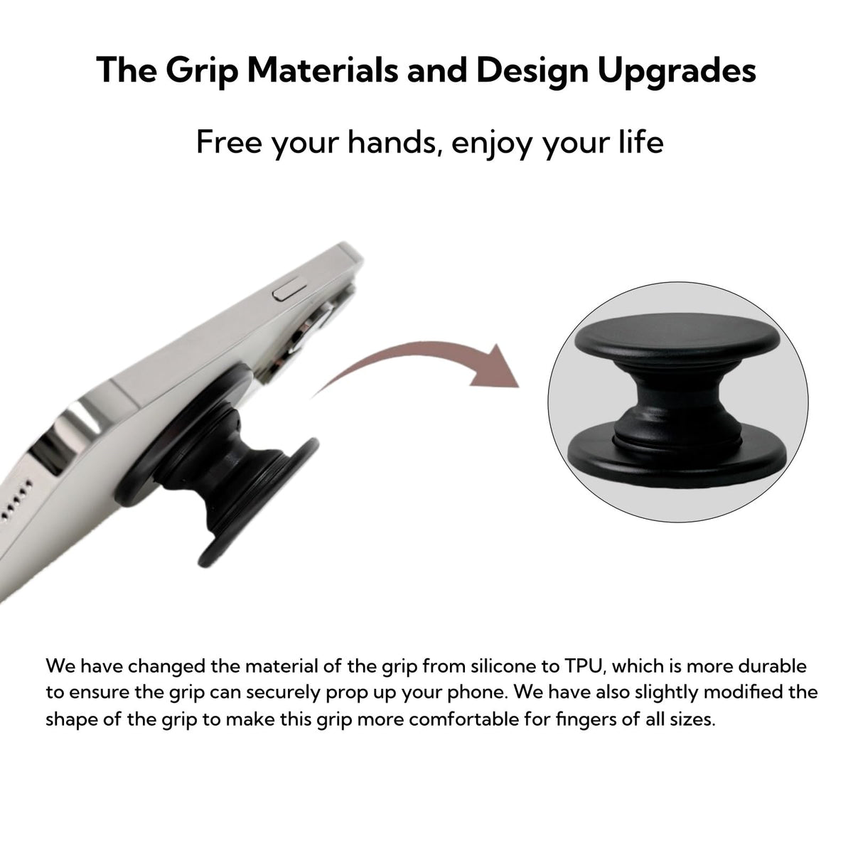 Grippopso Expandable Collapsible Mobile Phone Grip Stand Holder, Sky Blue