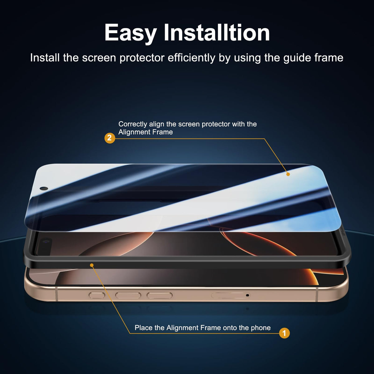 NEW'C for iPhone 17 Pro Max, iPhone 16 Pro Max Screen Protector HD Clear