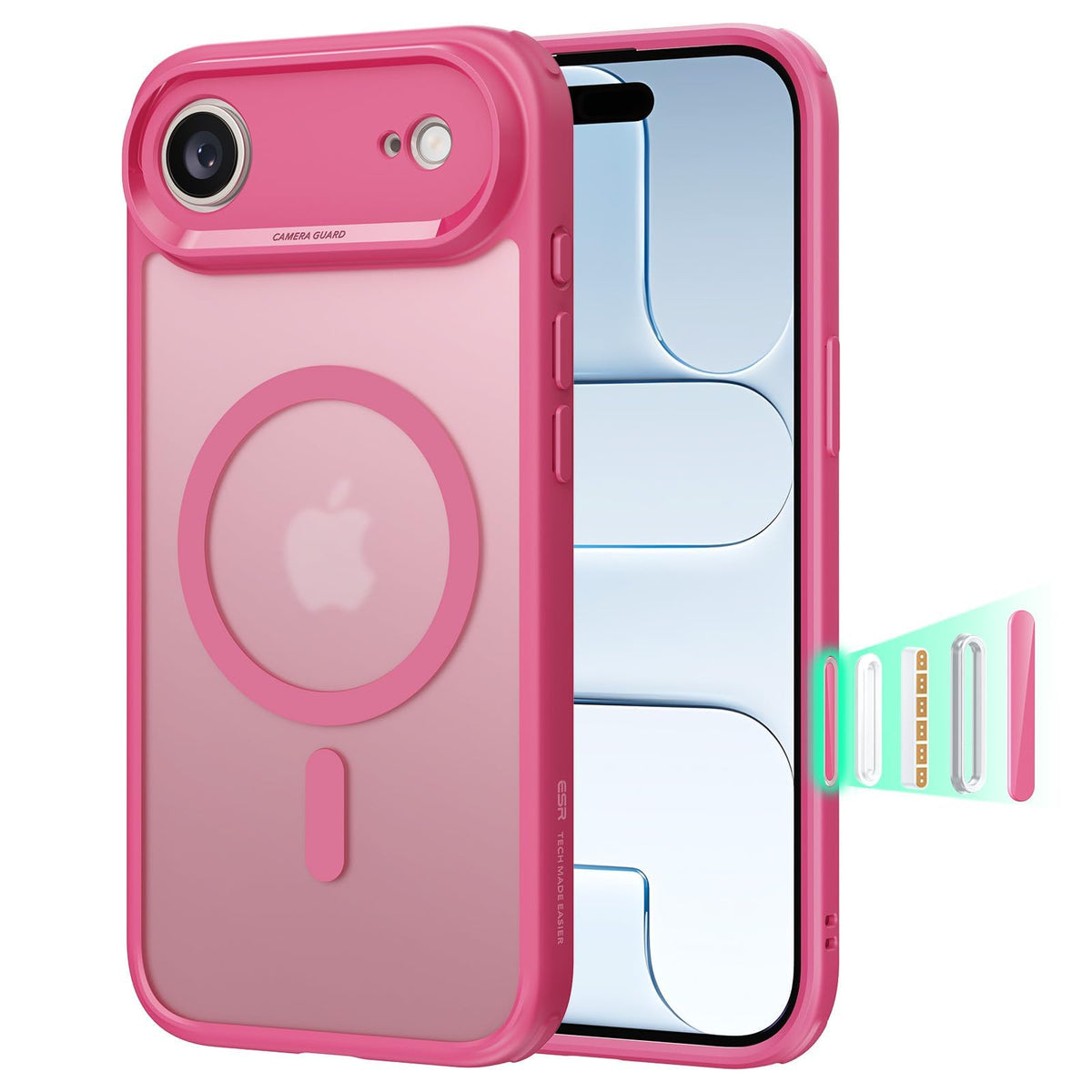 ESR Classic Hybrid for iPhone 18 Pro Max/17 Pro Max Case, Frosted Black