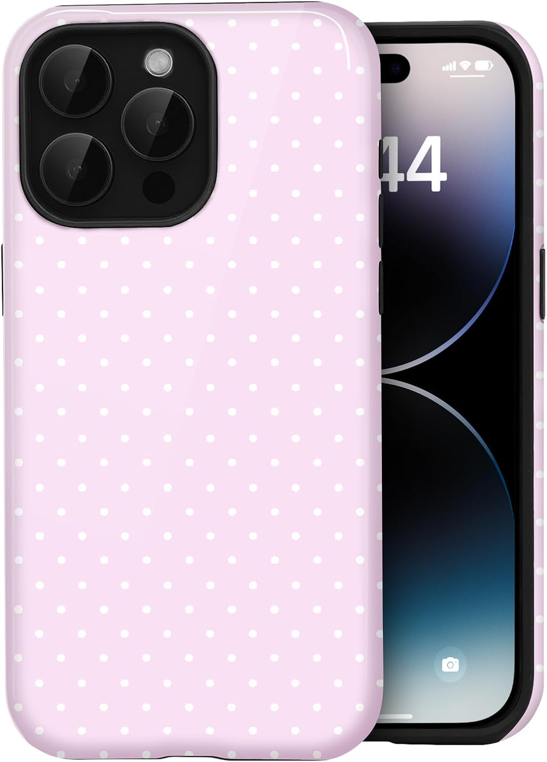 for iPhone 12/12 Pro Cute Polka Dot Phone Case, Yellow