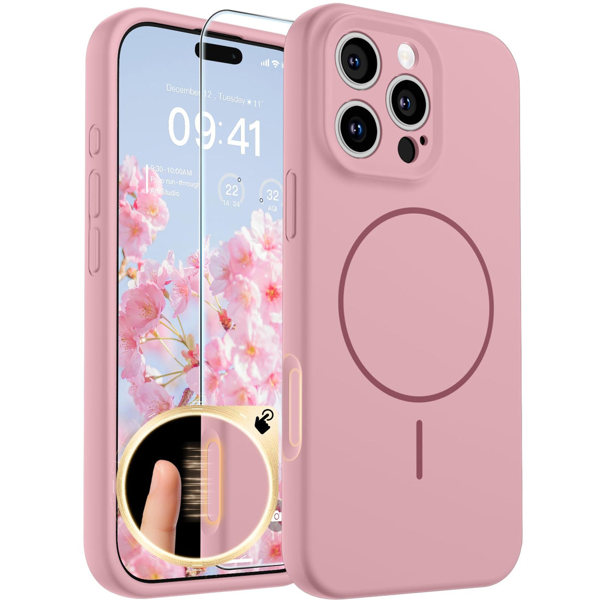SUPFINE Silicone & Magnetic for iPhone 16 Pro Case