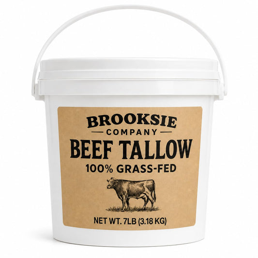 100% Pure & Grass Fed Beef Tallow 7 Lb. Rendered Bulk | No Additives | For Soaps, Balms, Candle, Skincare | Non-GMO and Gluten-free