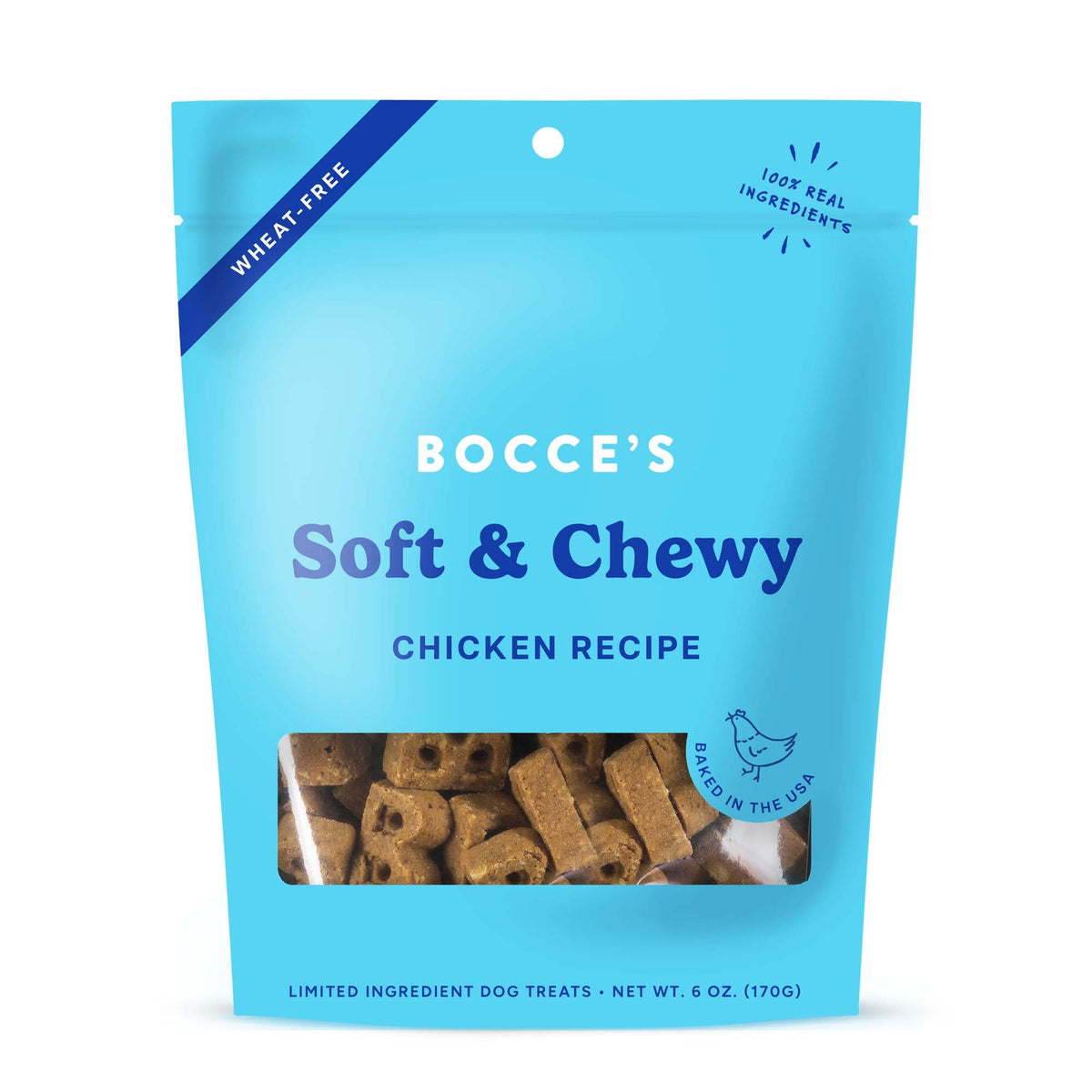 Bocce's Bakery Say Moo Soft & Chewy Dog Treats, Beef & Cheddar Flavor, 6 oz