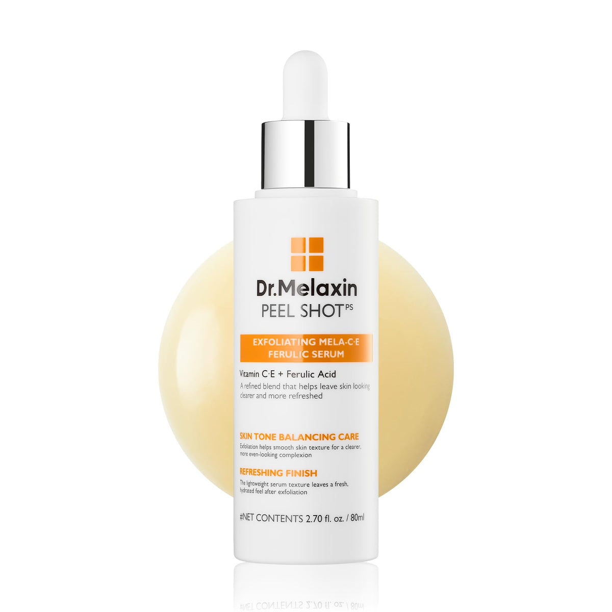 Dr.Melaxin Peel Shot Black Rice Exfoliating Ampoule, Face Exfoliator with AHA BHA Niacinamide Rice Bran Water, Blackhead Remover, Pore Minimizer, Glass Skin Serum, Korean Skin Care, 2.7 oz