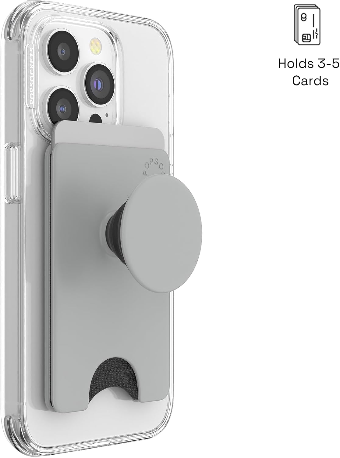 PopSockets Phone Wallet for MagSafe with Grip- Black