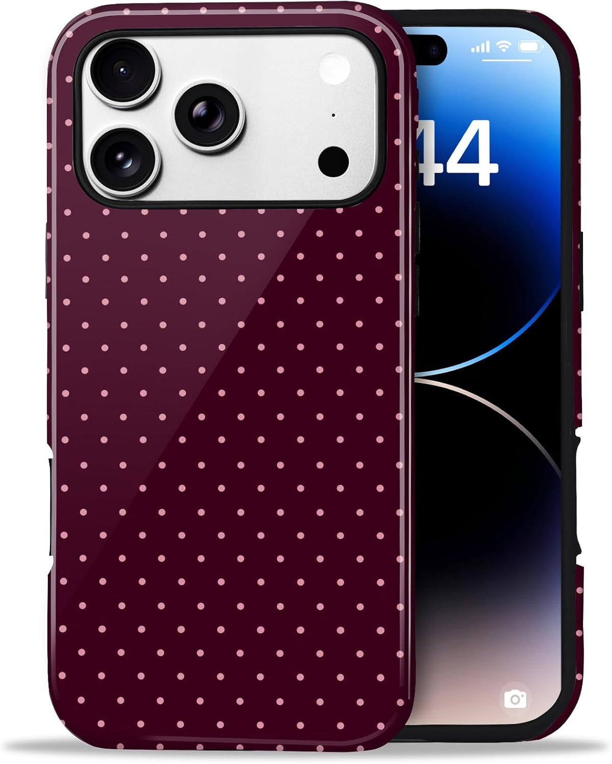 for iPhone 12/12 Pro Cute Polka Dot Phone Case, Yellow