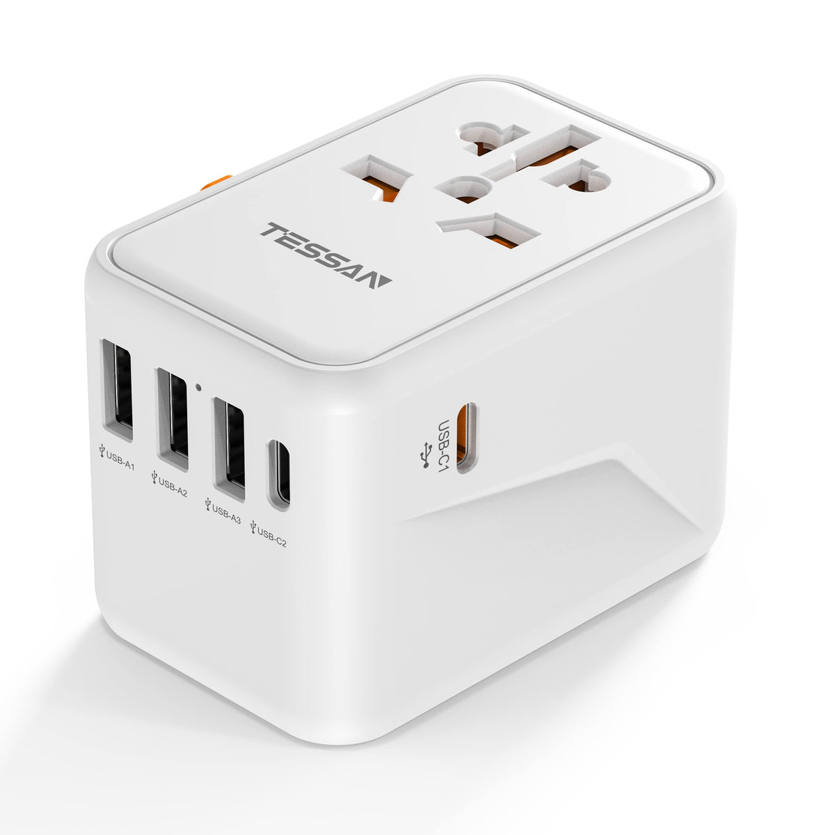 TESSAN Universal Travel Adapter Worldwide with 2 USB C for EU USA AU