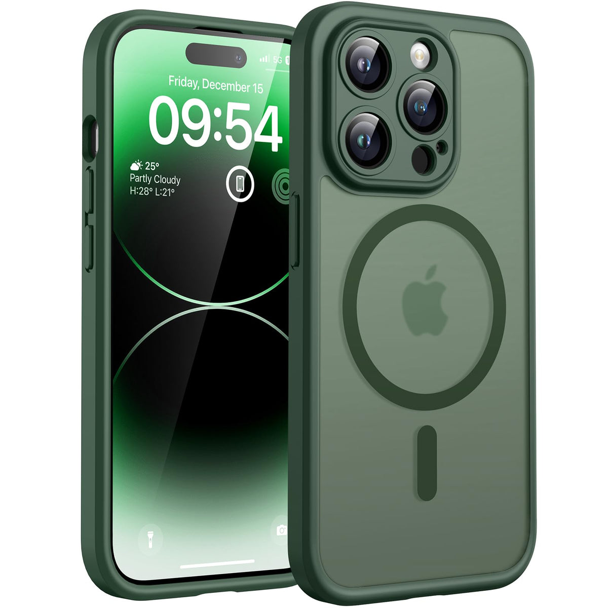 TOCOL for iPhone 13 Pro Max Case, Compatible with MagSafe, Black