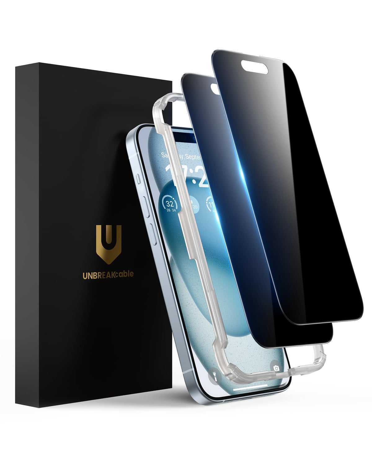 UNBREAKcable Privacy Screen Protector for iPhone 16 Pro, 2-Pack