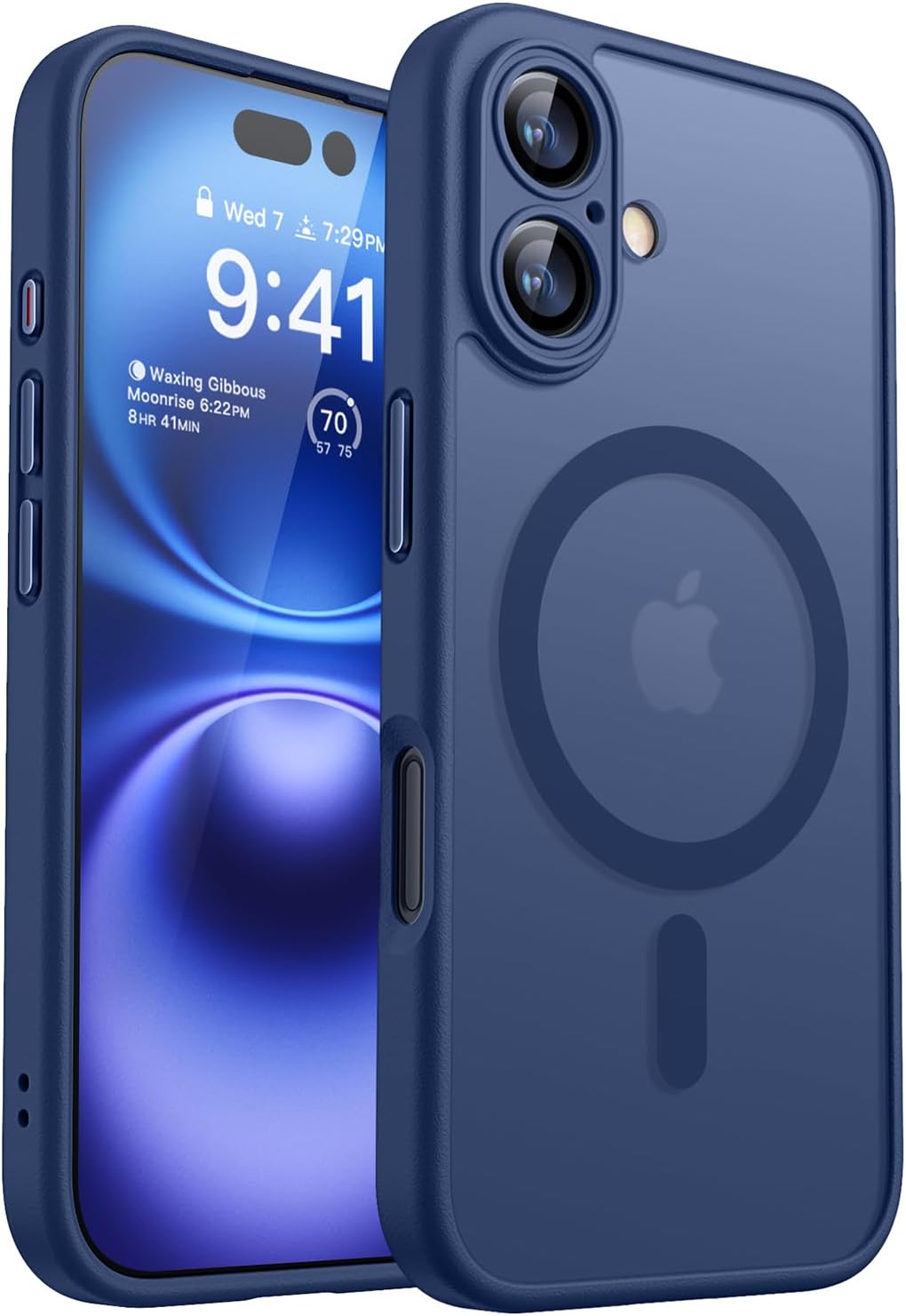 CANSHN Magnetic Shockproof for iPhone 16 Plus Case, Deep Green