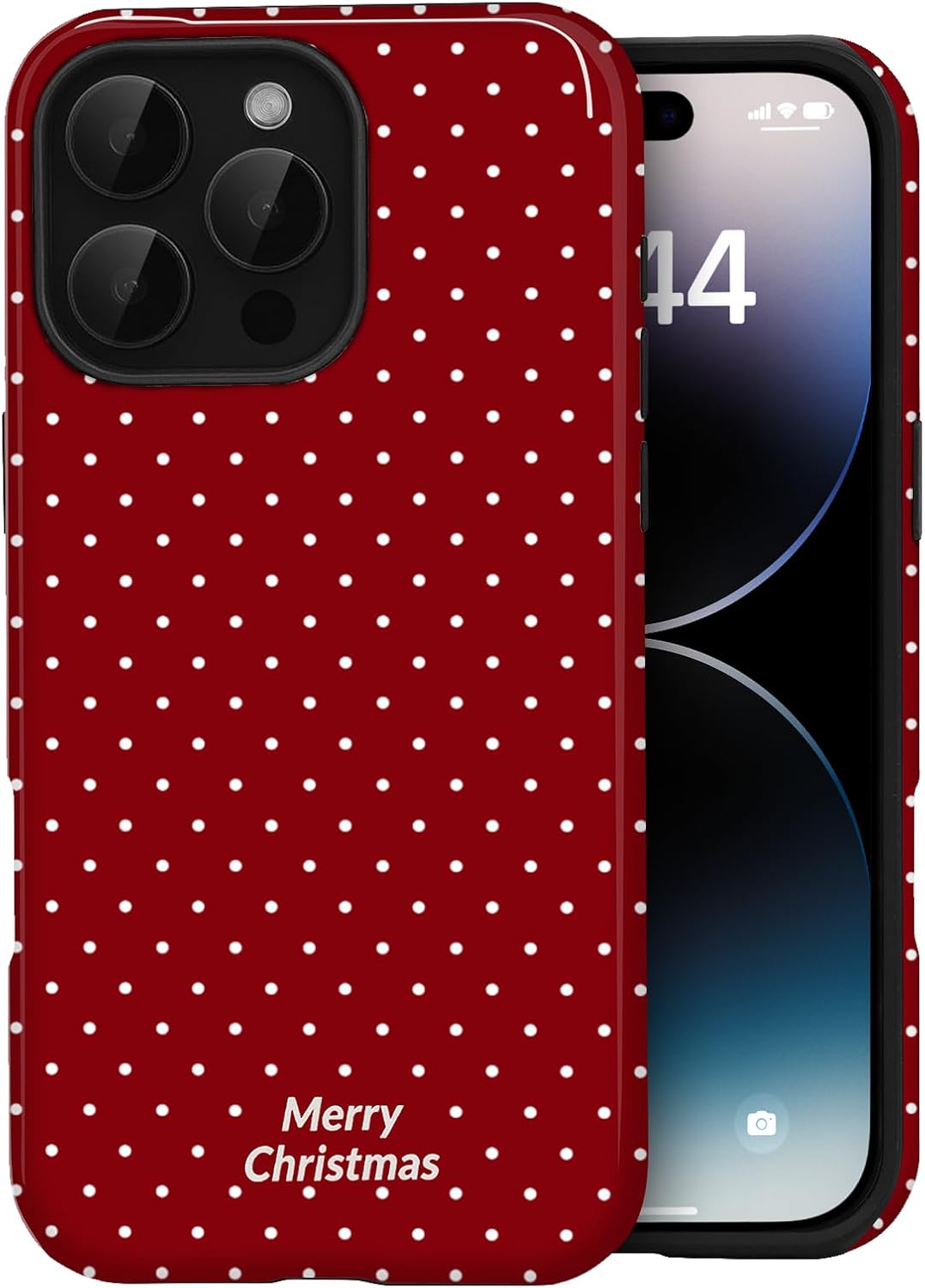 for iPhone 12/12 Pro Cute Polka Dot Phone Case, Yellow