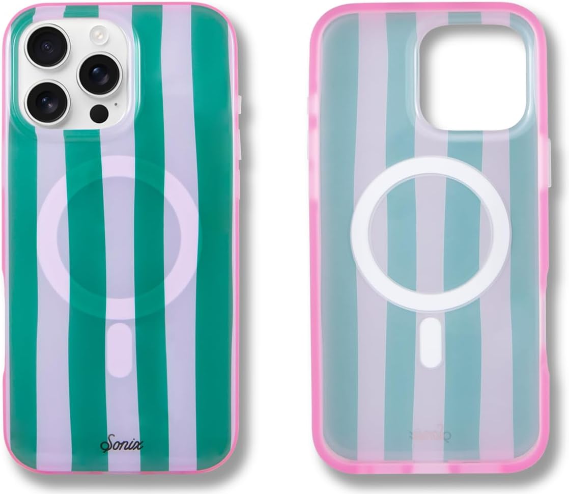 Sonix Case for iPhone 18 Pro, 17 Pro | Abstract Stripe Brown/Blue