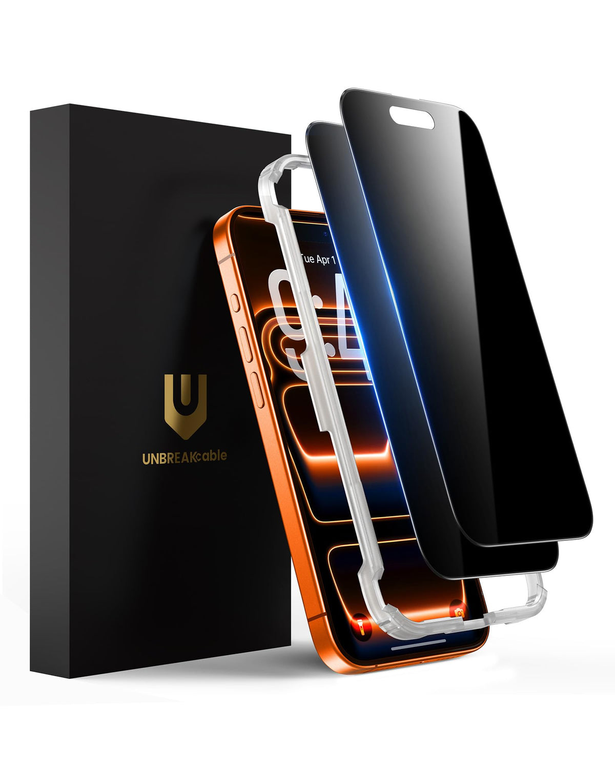 UNBREAKcable Privacy Screen Protector for iPhone 16 Pro, 2-Pack