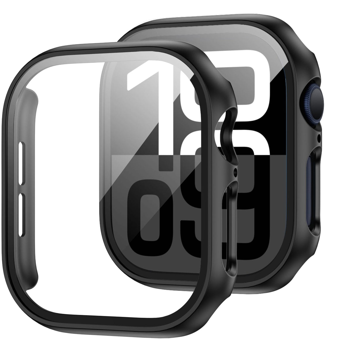 JZK Screen Protector Case for Apple Watch Series 11/10 42mm,Carbon Fibre