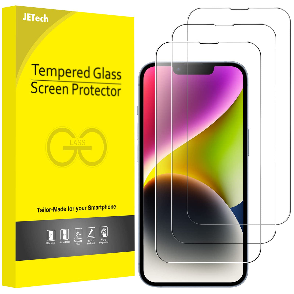 JETech Screen Protector for iPhone 18 Pro Max/17 Pro Max, 3-Pack