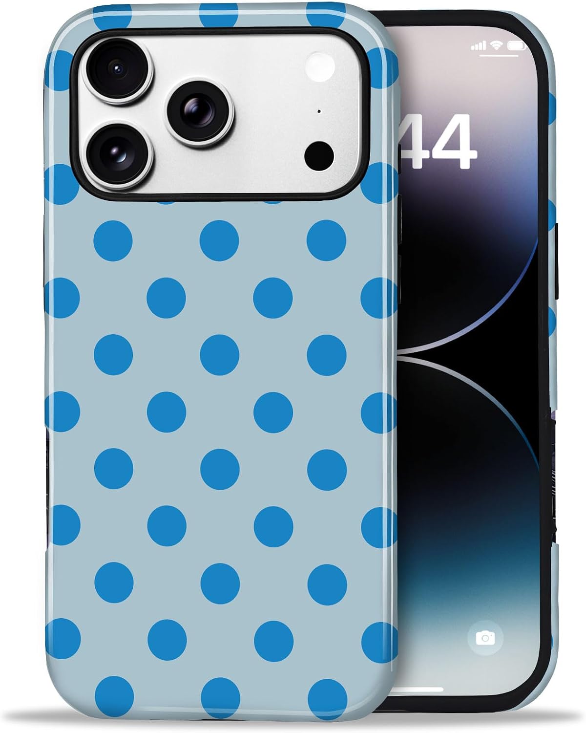 for iPhone 12/12 Pro Cute Polka Dot Phone Case, Yellow