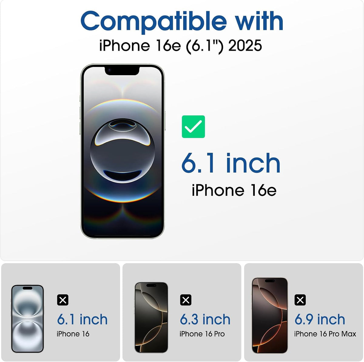amFilm OneTouch for iPhone 18 Pro 6.3'' Screen Protector Tempered Glass