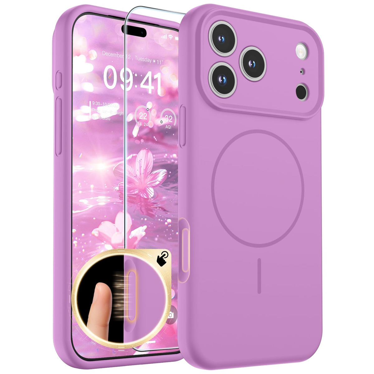 SUPFINE Silicone & Magnetic for iPhone 16 Pro Case