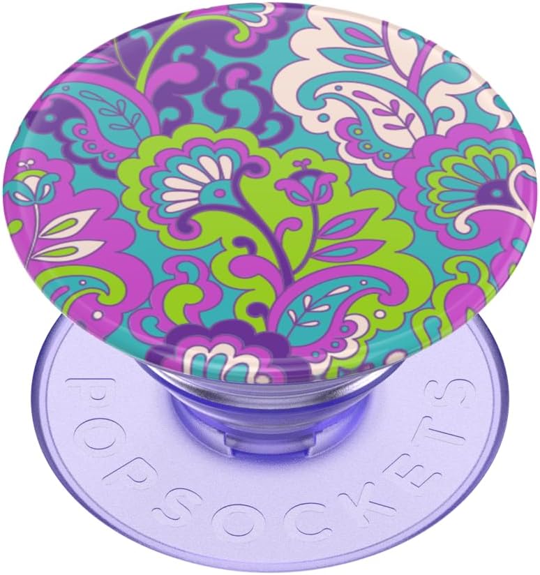 PopSockets Phone Grip for MagSafe, Magnetic Holder- Purple Fields