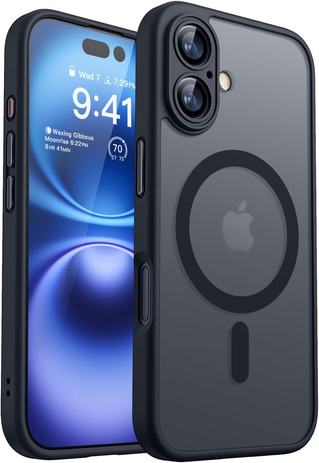 CANSHN Magnetic Shockproof for iPhone 16 Plus Case, Deep Green