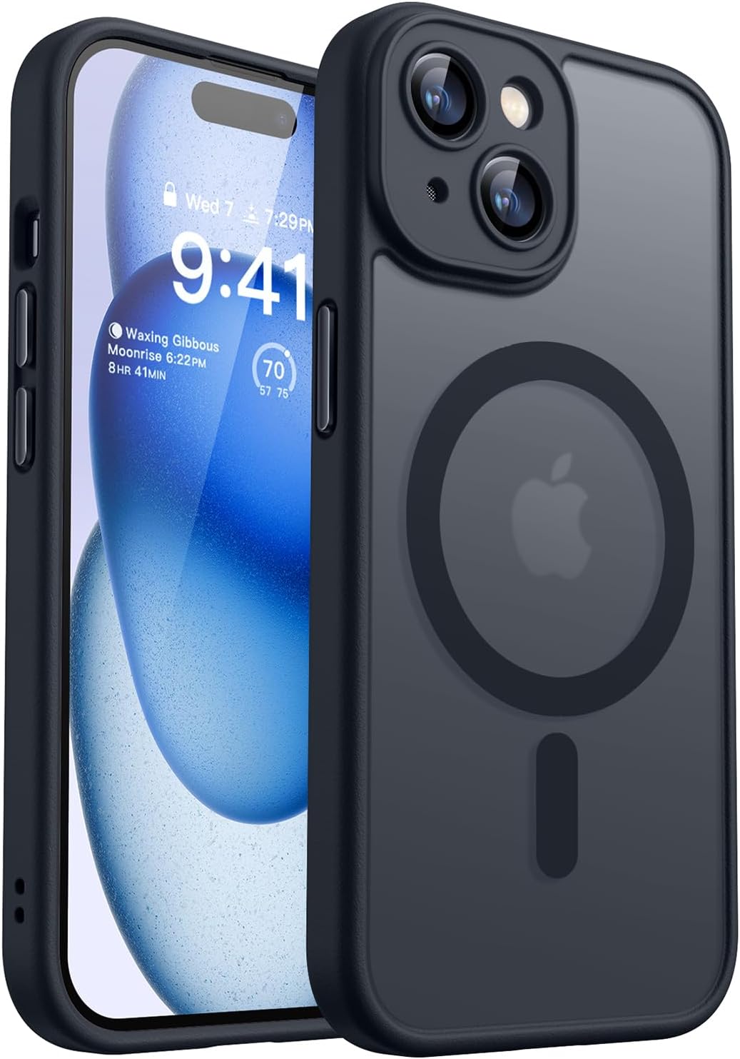 CANSHN Magnetic Shockproof for iPhone 16 Plus Case, Deep Green