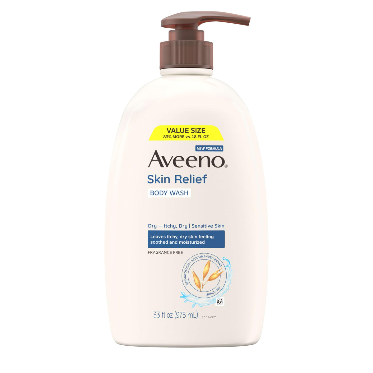 Aveeno Skin Relief Body Wash, Fragrance-Free, 33 fl. oz